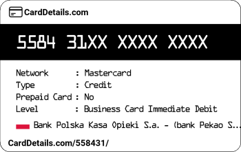Card Details: 558431