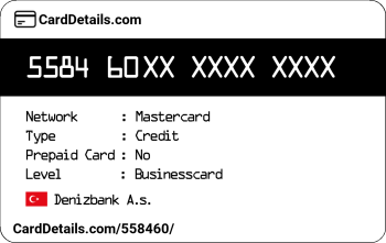 Card Details: 558460