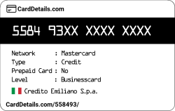 Card Details: 558493