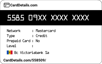 Card Details: 558509