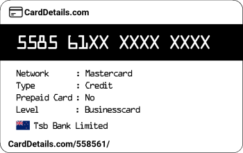Card Details: 558561
