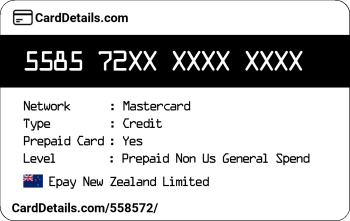 Card Details: 558572