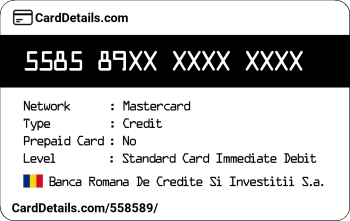 Card Details: 558589