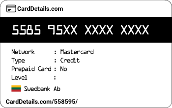 Card Details: 558595