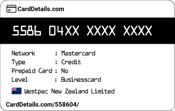 Card Details: 558604