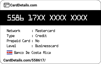 Card Details: 558617