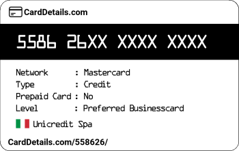 Card Details: 558626