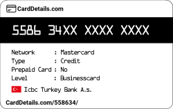 Card Details: 558634