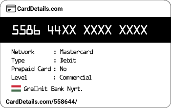 Card Details: 558644