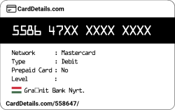Card Details: 558647