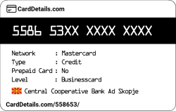 Card Details: 558653
