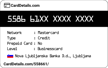 Card Details: 558661