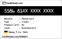 Card Details: 558681