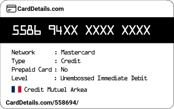 Card Details: 558694