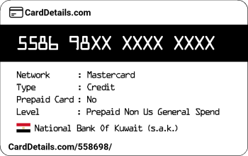 Card Details: 558698