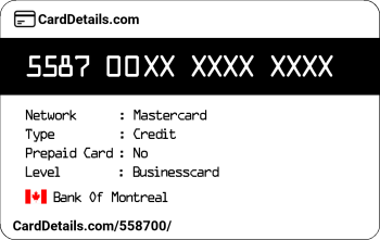Card Details: 558700