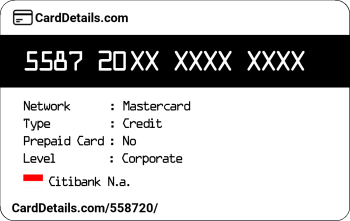 Card Details: 558720