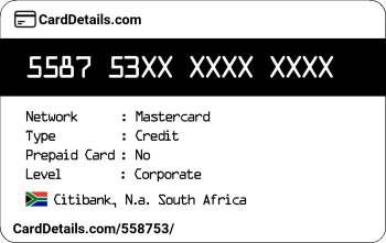 Card Details: 558753