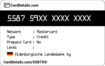 Card Details: 558759
