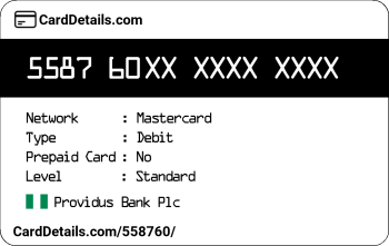 Card Details: 558760