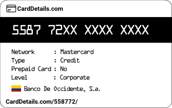 Card Details: 558772