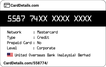 Card Details: 558774