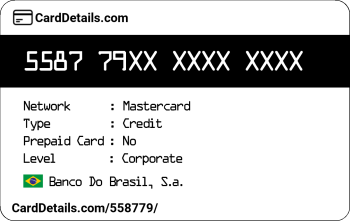 Card Details: 558779