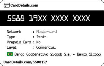 Card Details: 558819