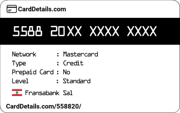 Card Details: 558820