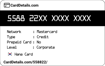 Card Details: 558822