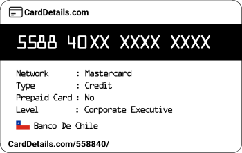 Card Details: 558840