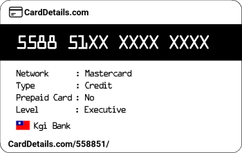 Card Details: 558851