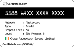 Card Details: 558864