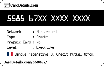 Card Details: 558867