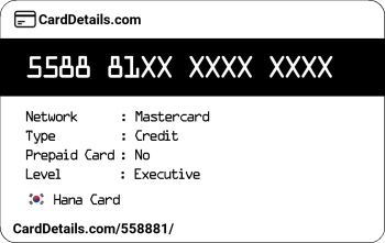 Card Details: 558881