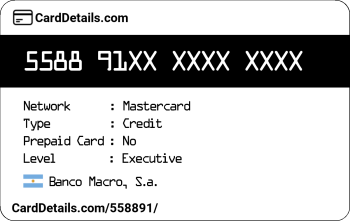 Card Details: 558891