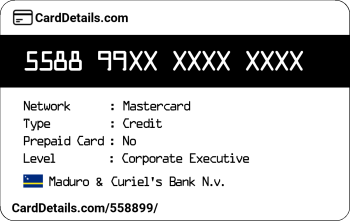 Card Details: 558899