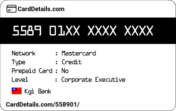Card Details: 558901