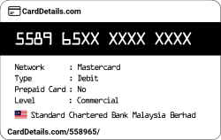 Card Details: 558965
