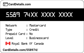 Card Details: 558974