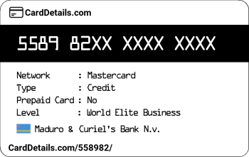 Card Details: 558982