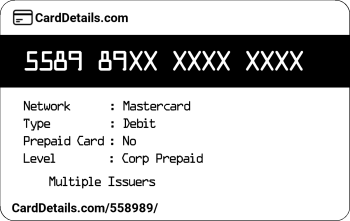 Card Details: 558989