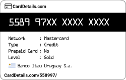 Card Details: 558997