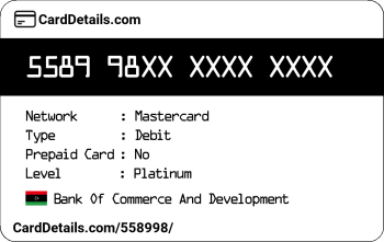 Card Details: 558998