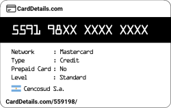 Card Details: 559198