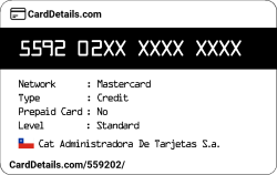 Card Details: 559202