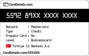Card Details: 559289