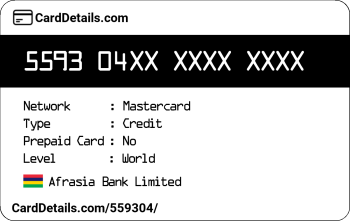 Card Details: 559304
