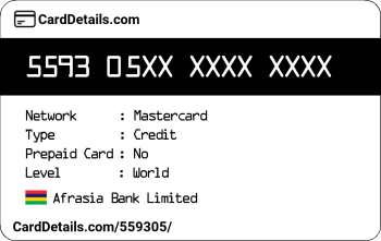 Card Details: 559305