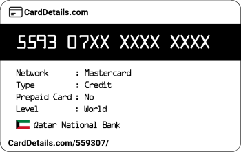 Card Details: 559307